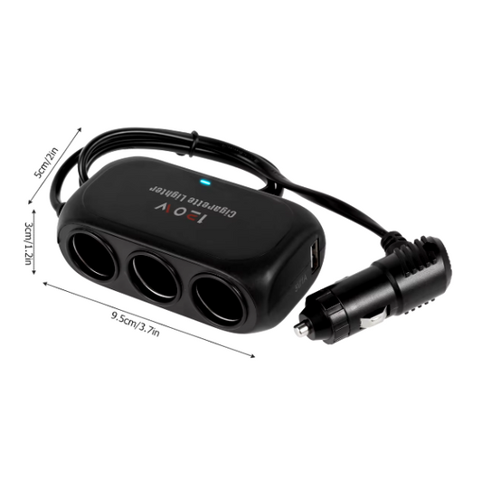 3-Port USB Fast Car Charger Adapter – product photo