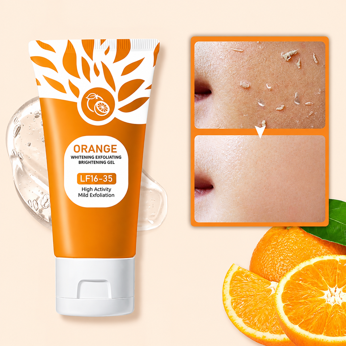 Orange Exfoliating Gel – Dead Skin Remover | جل تقشير البرتقال لإزالة الجلد الميت