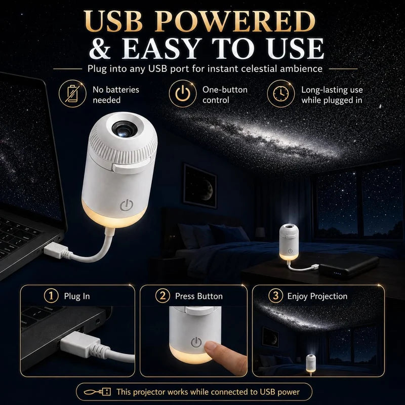Portable Projector Night Light – Includes 6 Attachments