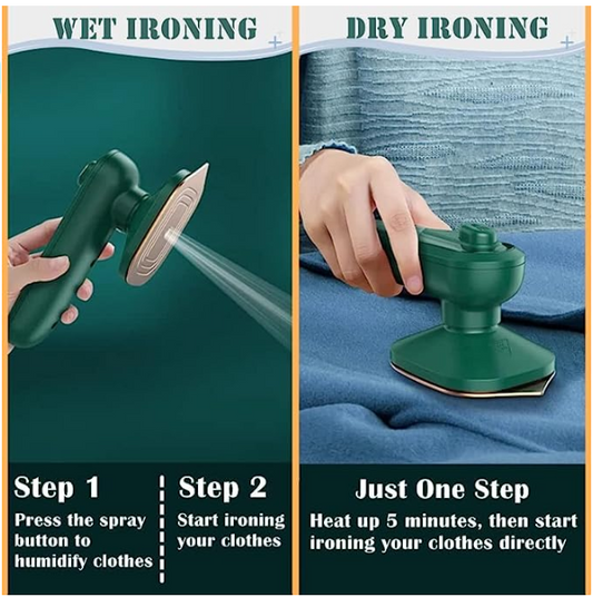 Portable 2-in-1 Mini Steam & Dry Iron – product photo