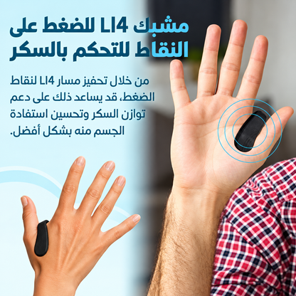 EELHOE LI4 Arabic acupressure use infographic